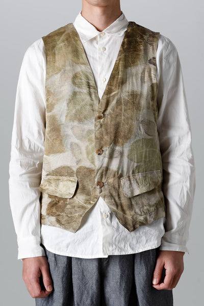 3B gilet (Leaf Print) - NOUSAN