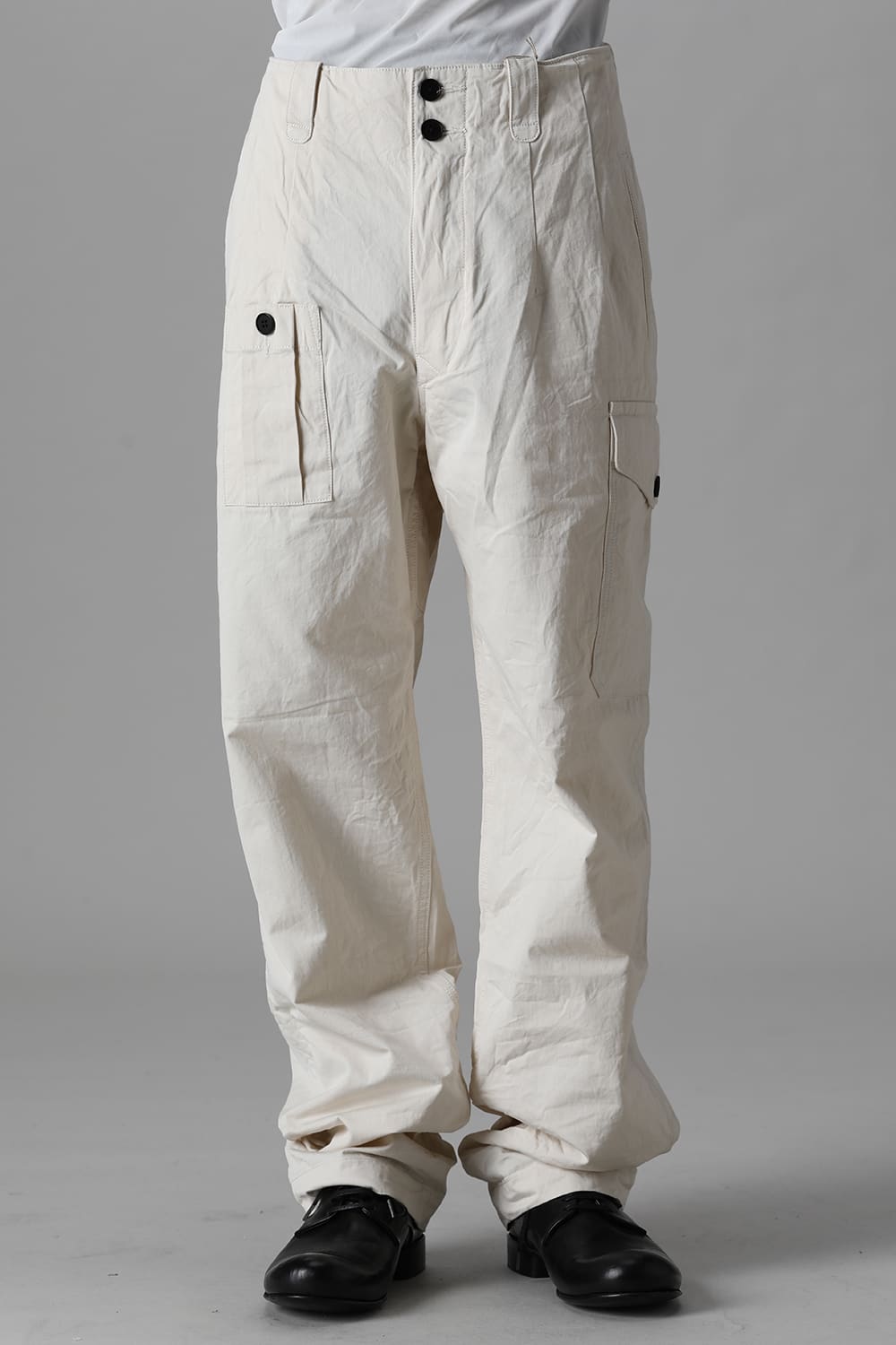 21C-64MTR-Ecru | 1960 (C-Twill) Cargo Pants Ecru | KLASICA