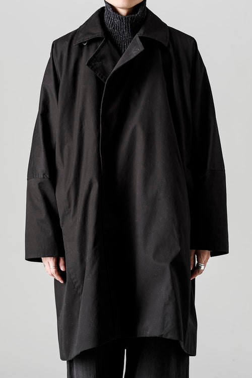 COAT#27 BLACK COATED TWILL - JAN-JAN VAN ESSCHE