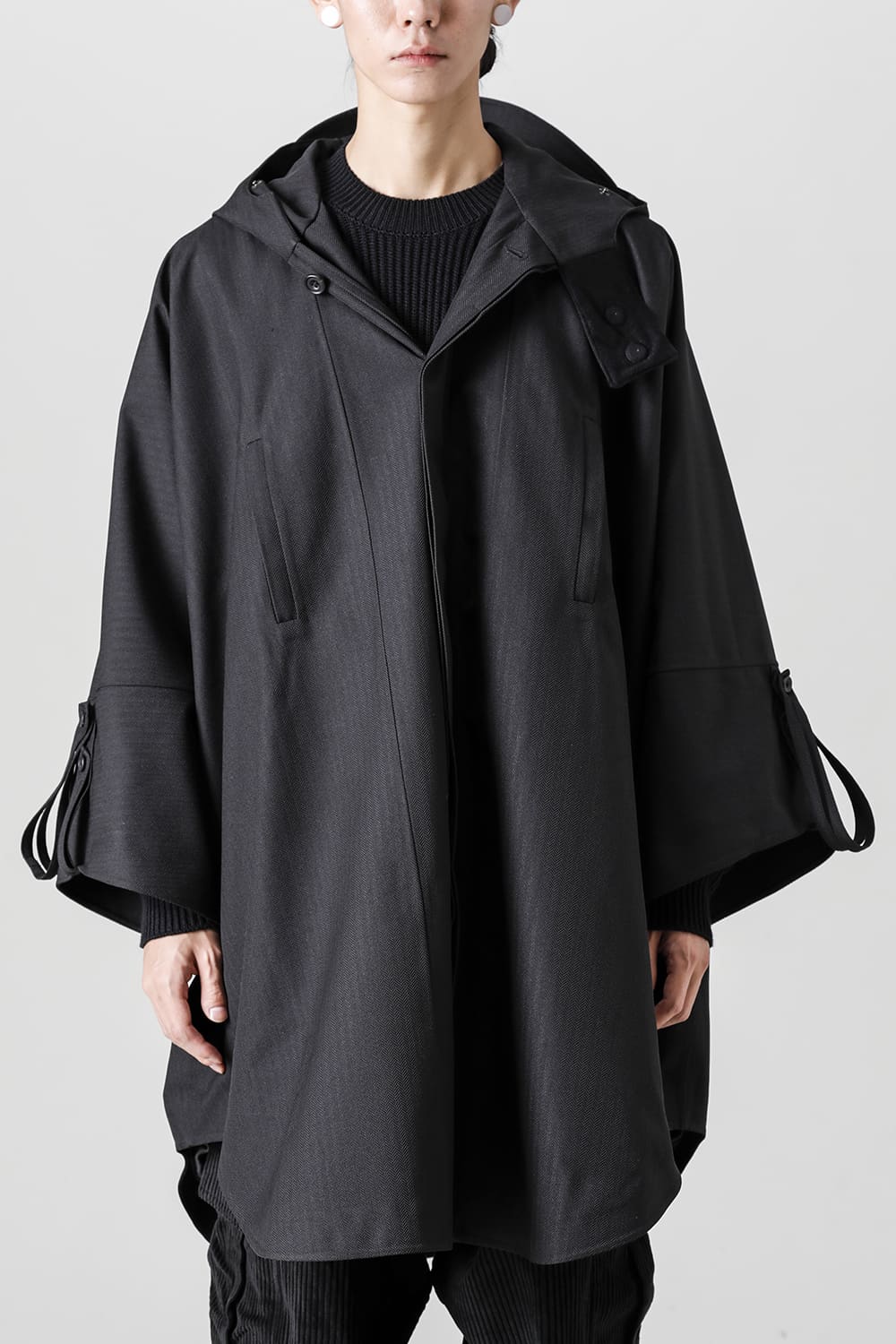 Raincho-Unisex-Herringbone-Black | レインチョ ユニセックス 