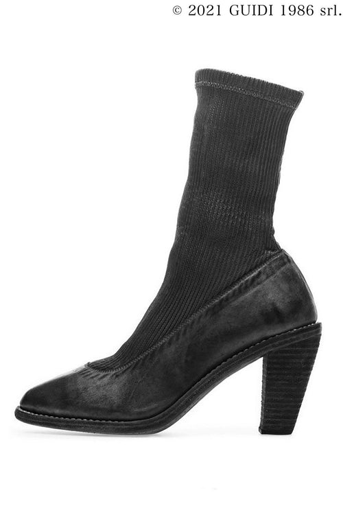 MN06E - Leather Gaiter Top-Ankle Boots - Guidi