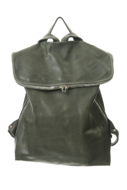 Large Belted Backpack Soft Horse Full Grain Leather CV31T - Guidi