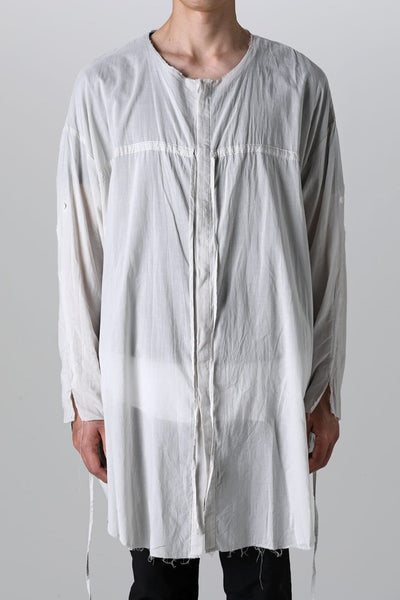 Ribon Cord Smock Shirt L.Gray - ASKyy