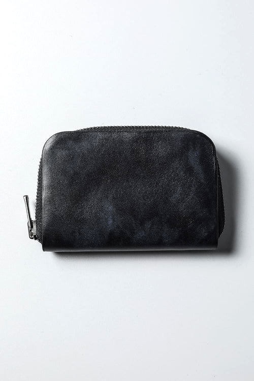 Nagi Wallet Mini Museum Calf  Navy - una