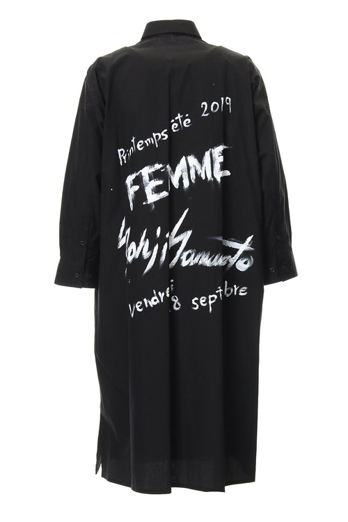 Spare collar FEMME Yohji Yamamoto Art Long shirts - Black - B Yohji Yamamoto