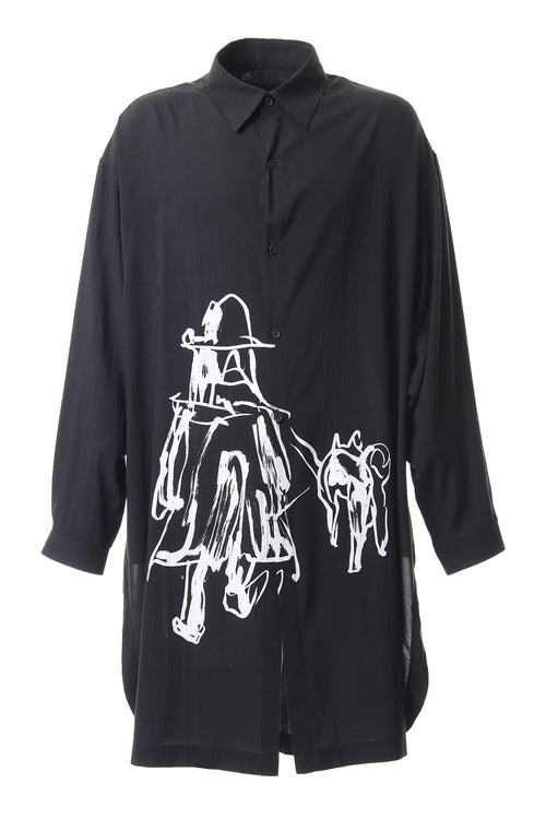 Hem round Walk Art Long shirts - B Yohji Yamamoto