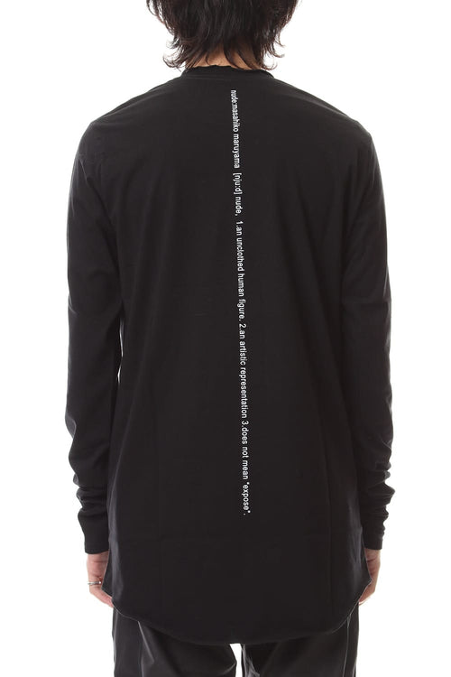 DUDE BACK PRINT L/S T-SHIIRT Black - nude:masahiko maruyama