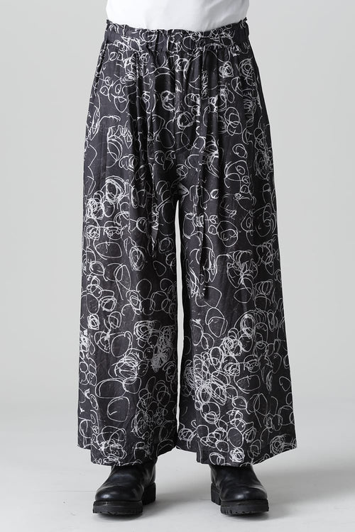 DISTORTION3 "Haruka Kitamura" Inkjet print Super wide Leg pants - nude:masahiko maruyama