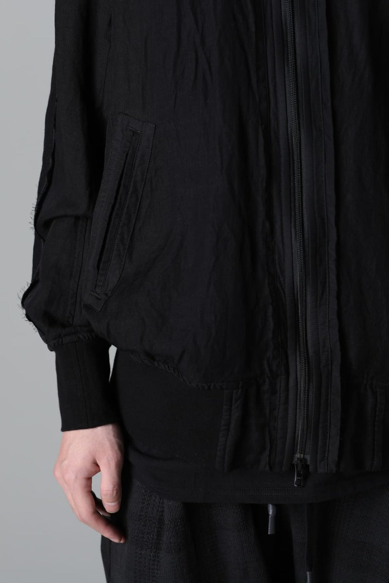 NU-1693-Black | Garment dyed Bomber jacket Black | nude:masahiko