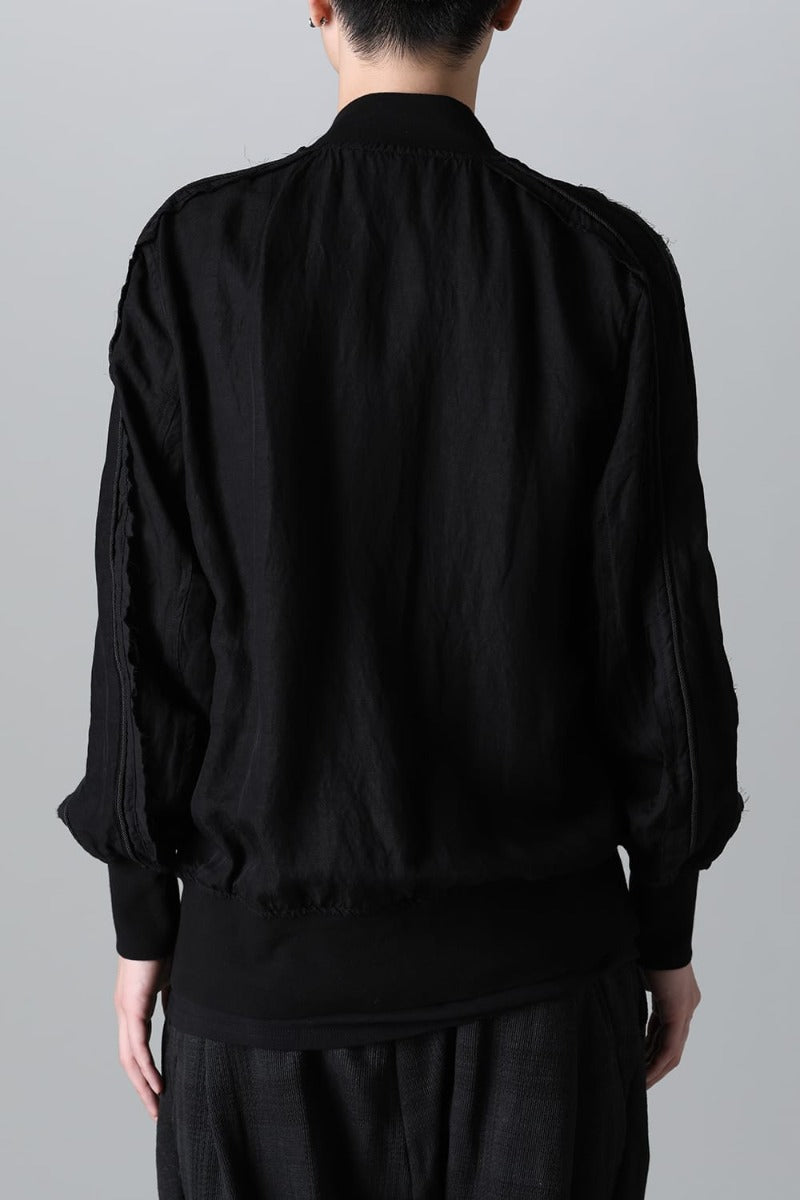 Garment dyed Bomber jacket Black