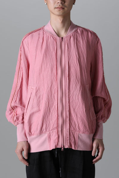 Garment dyed Bomber jacket Pink - nude:masahiko maruyama