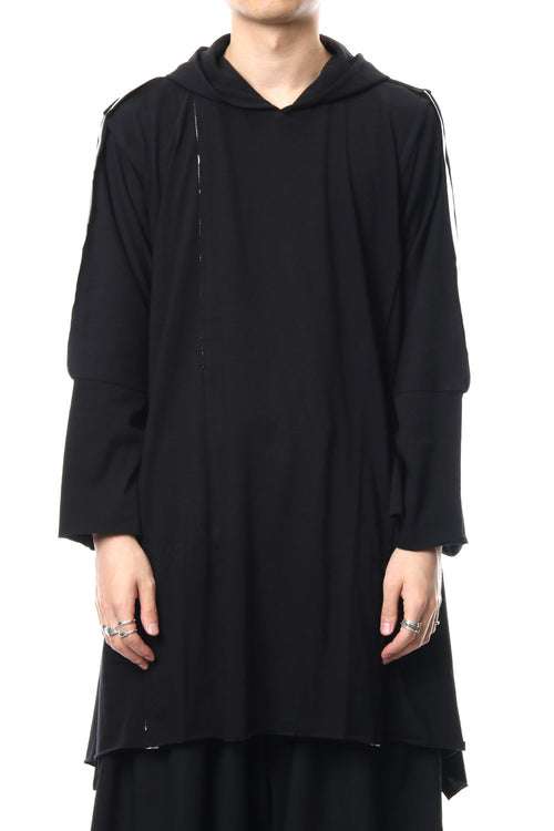 Switch Hooded Long Sleeve - NV-T60-074 - B Yohji Yamamoto