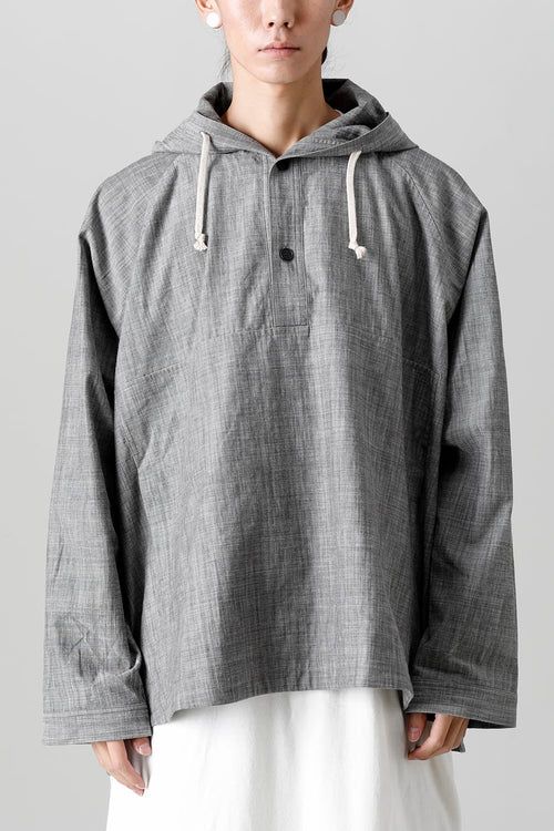 HOODED PULLOVER JACKET GREY SUMI Chambrey - O PROJECT