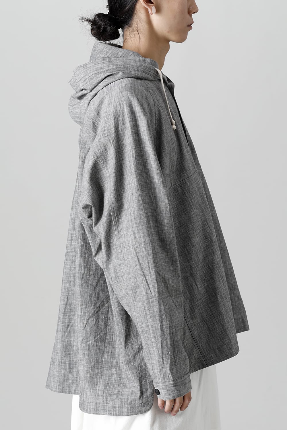 HOODED PULLOVER JACKET GREY SUMI Chambrey