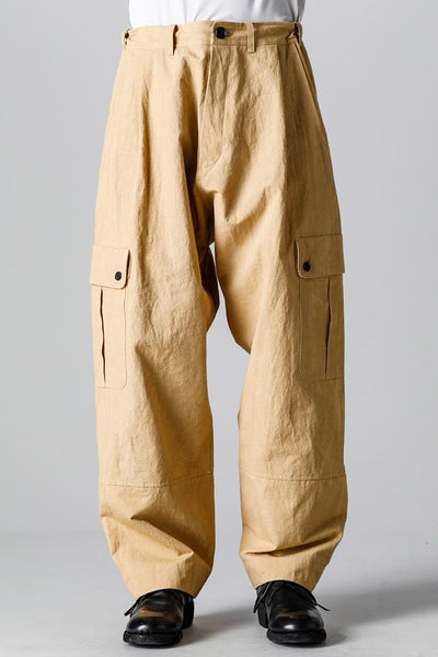 CARGO TROUSERS MUSTARD Fine Canvas - O PROJECT