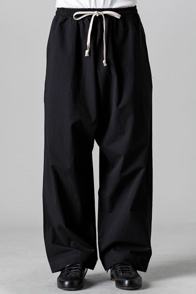 JOGGING TROUSERS Water-Repellent Dense Cloth BLACK - O PROJECT