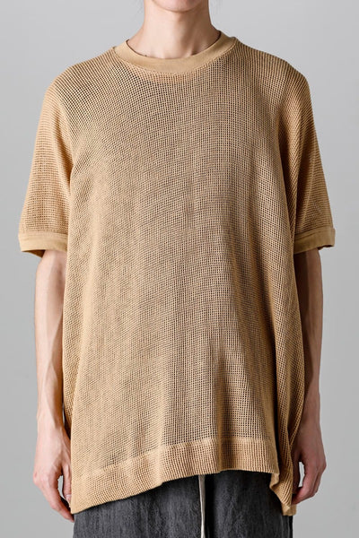 SS TEE Cotton Mesh YELLOW BEIGE - O PROJECT