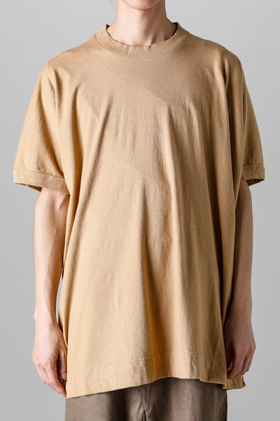 SS TEE Cotton Hemp Jersey YELLOW BEIGE - O PROJECT