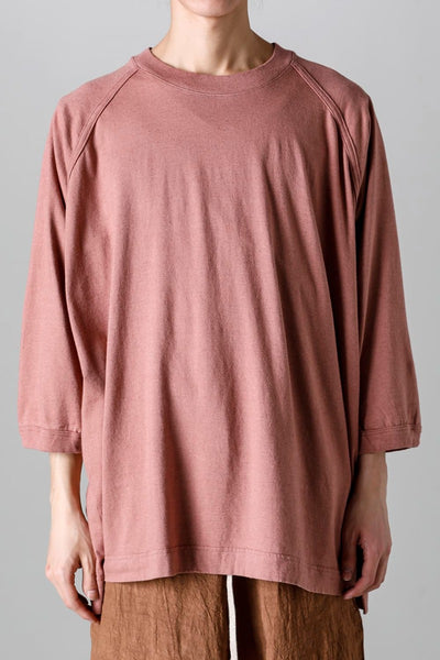 3/4 SLEEVE TEE Cotton Hemp Jersey OLD PINK - O PROJECT