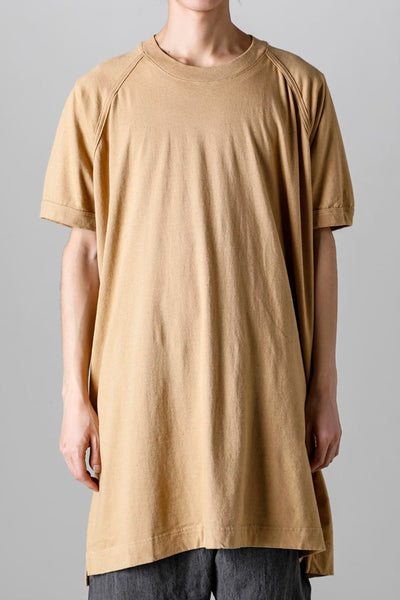 LONG TEE Cotton Hemp Jersey YELLOW BEIGE - O PROJECT