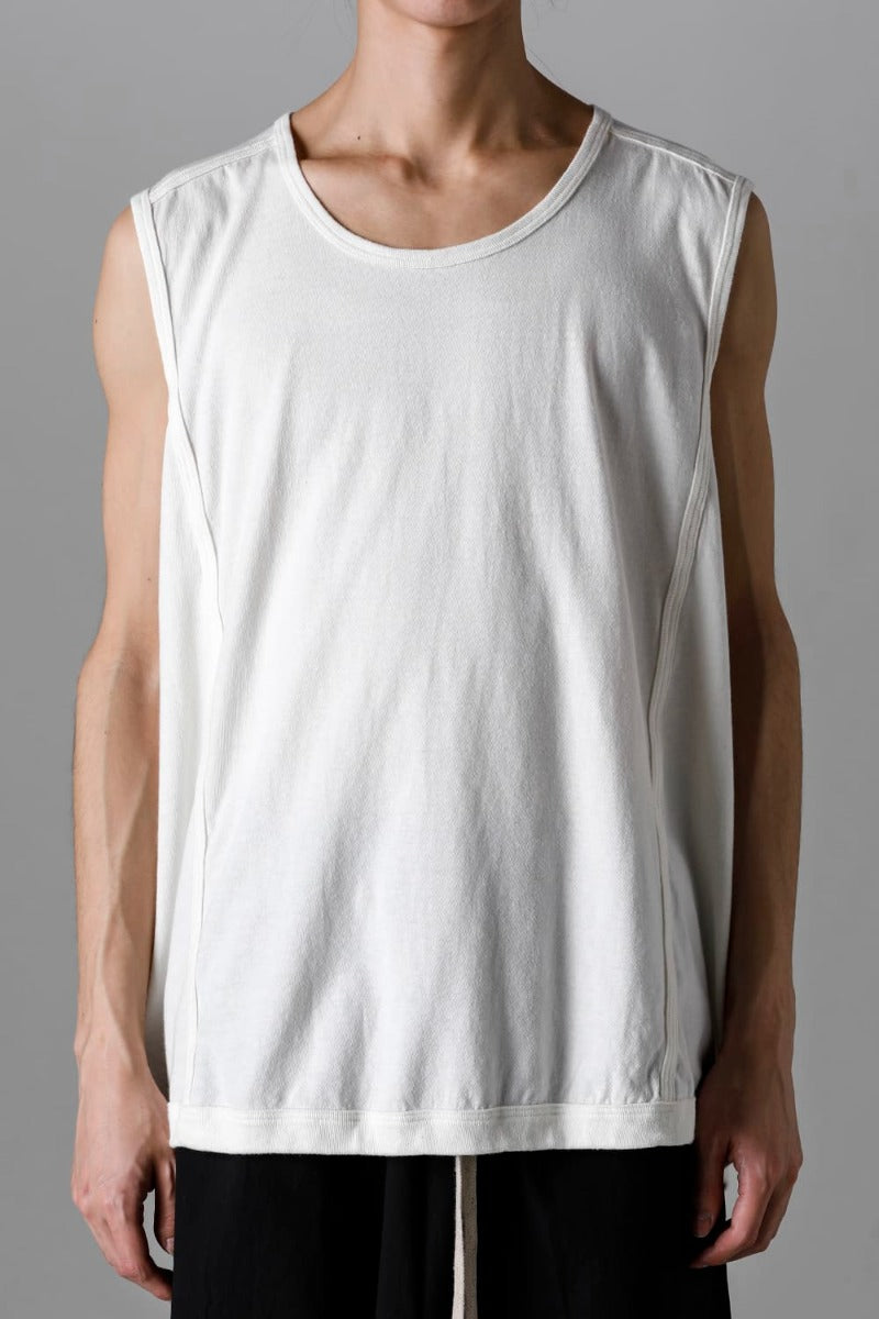 O15TT1-KINARI | SLEEVELESS TEE Cotton Hemp Jersey KINARI | O