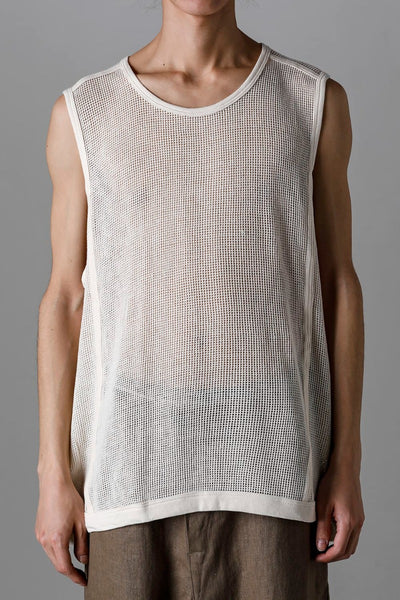 SLEEVELESS TEE Cotton Mesh KINARI - O PROJECT