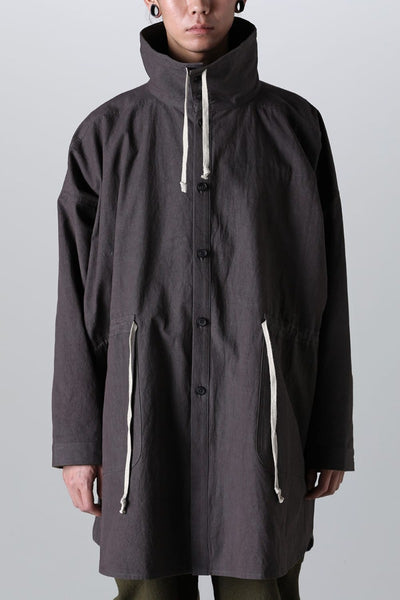 PARKA JACKET Dense Dobby Cloth Eggplant Grey - O PROJECT