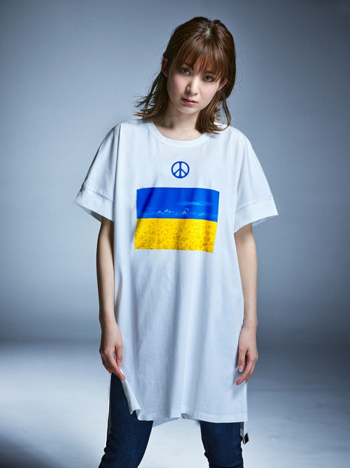 ウクライナ難民支援チャリティー ドルマン ロングTシャツ - THE ONENESS