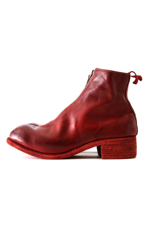 Front Zip Boots Double Sole - Horse Full Grain Leather - Guidi