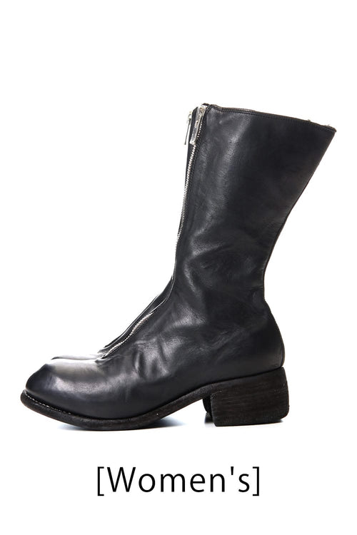 Super Long Front Zip Boots - Soft Horse Full Grain Leather - PL9 - Guidi