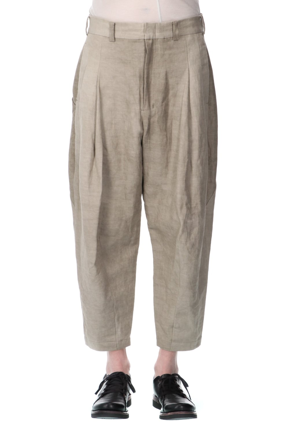 PTF-STC | Cropped pants cotton/ ramie/ canapa cold dyed | DEVOA ...
