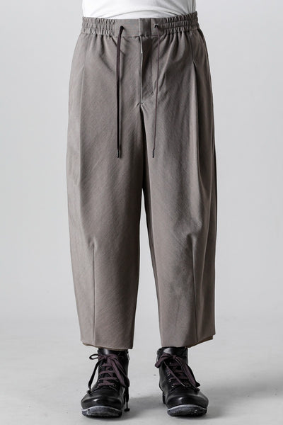 Baggy cropped pants Cotton / silk / viscose Mud Gray - DEVOA