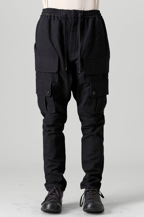 Cargo pants cotton / linen Black - DEVOA