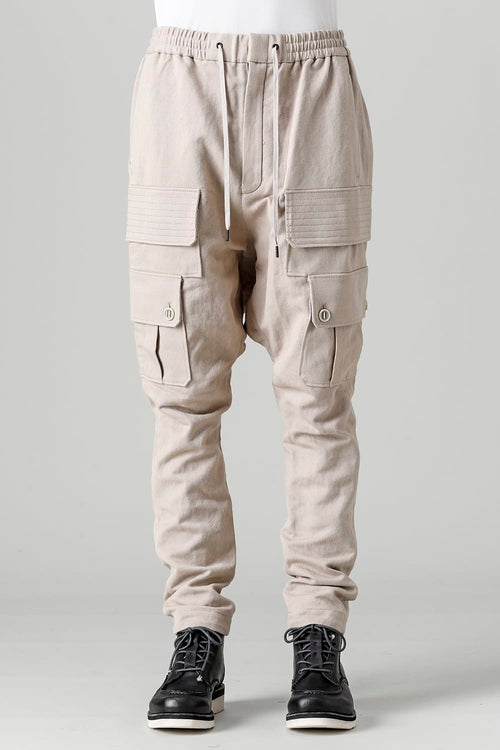 Cargo pants cotton / linen Light Beige - DEVOA