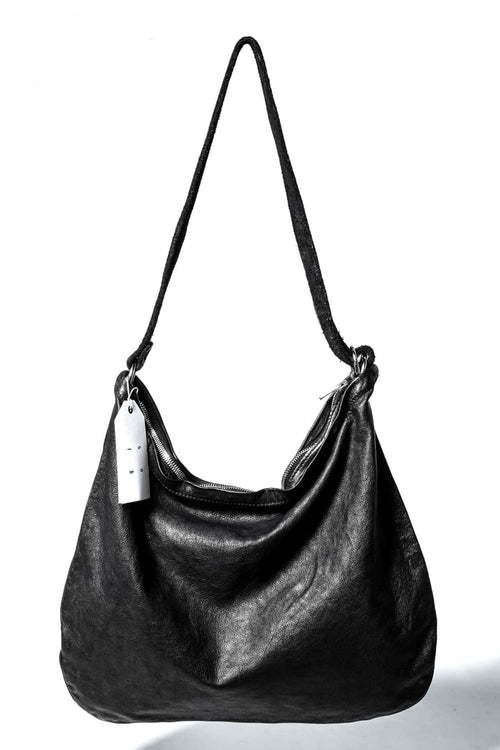 Leather Crossbody Bag - Goat Full Grain Leather - Q20 BLKT - Guidi