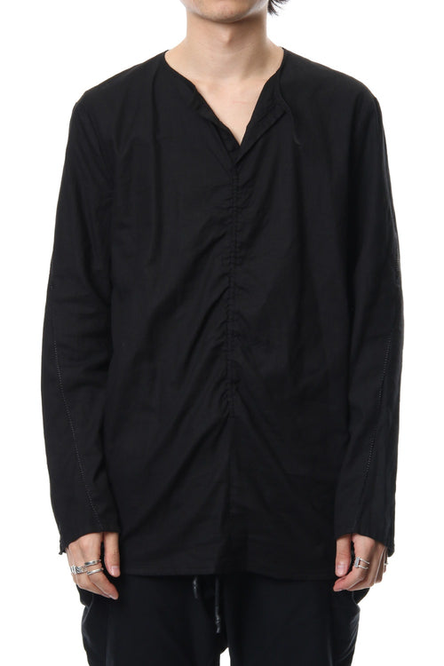 Slab Serge Natural Stretch Over Dye Shirts RB-017 Black - RIPVANWINKLE - リップヴァンウィンクル