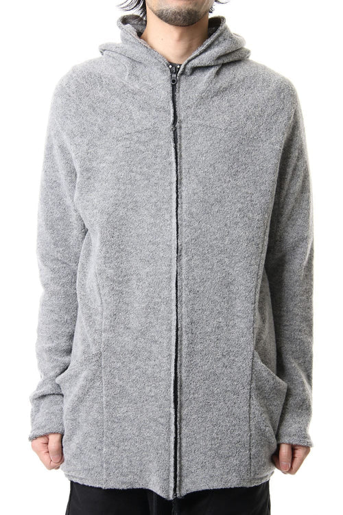 CROSS NECK HOODIE Snow Gray - RIPVANWINKLE