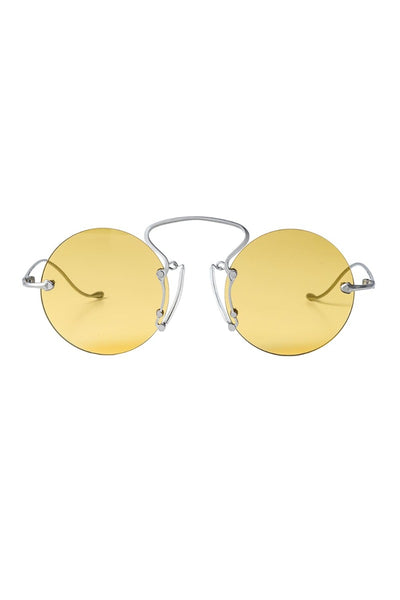 UMA WANG x RIGARDS Collaboration RG00UW9 "PINCE-NEZ Round" / VINTAGE SILVER × MUSTARD YELLOW - RIGARDS