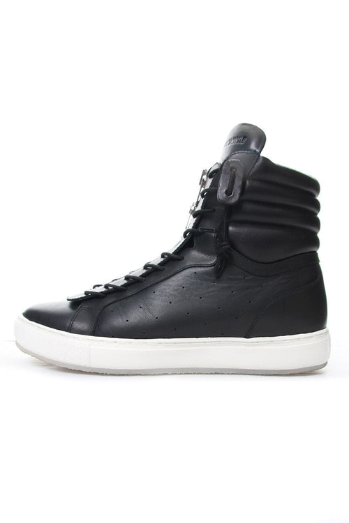 FRONT ZIP HIGH  SNEAKER Black - RIPVANWINKLE