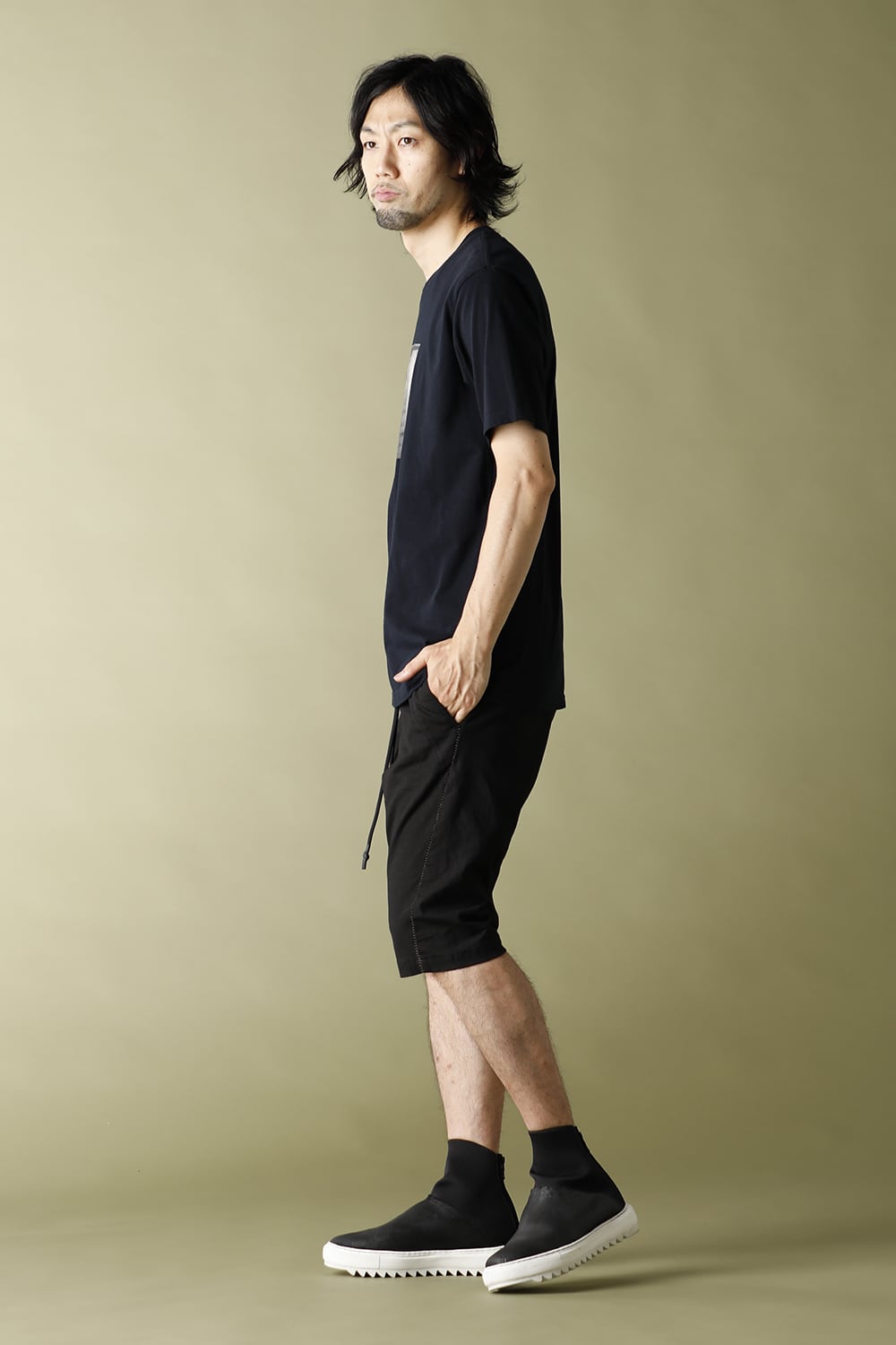 RW-337 | Linen jersey moto Shorts | RIPVANWINKLE | Online Store