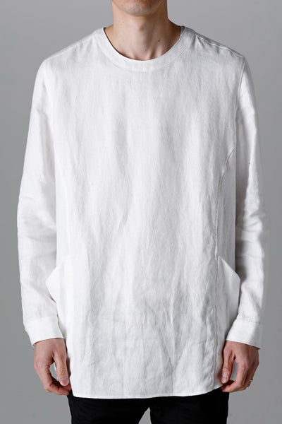 Solid Shirt L/S Euro White - RIPVANWINKLE