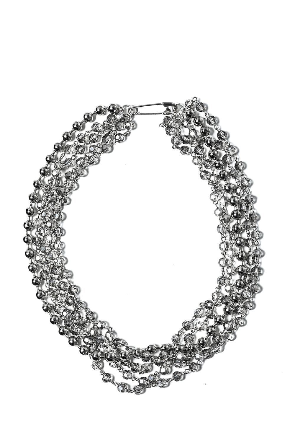 sa.0024AW22 | Quadruple glass beads with ball chain necklace
