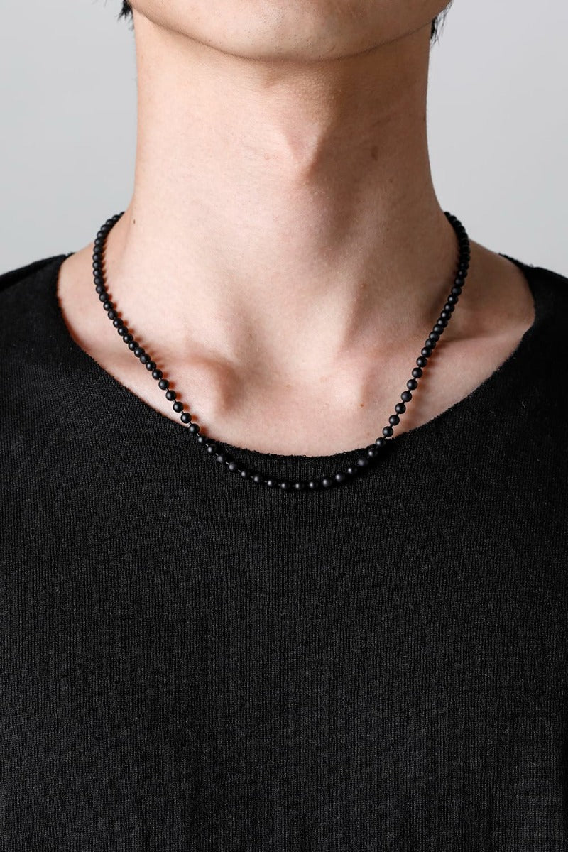 sa.0038SS23-Black | ball chain necklace. -S- regular Black