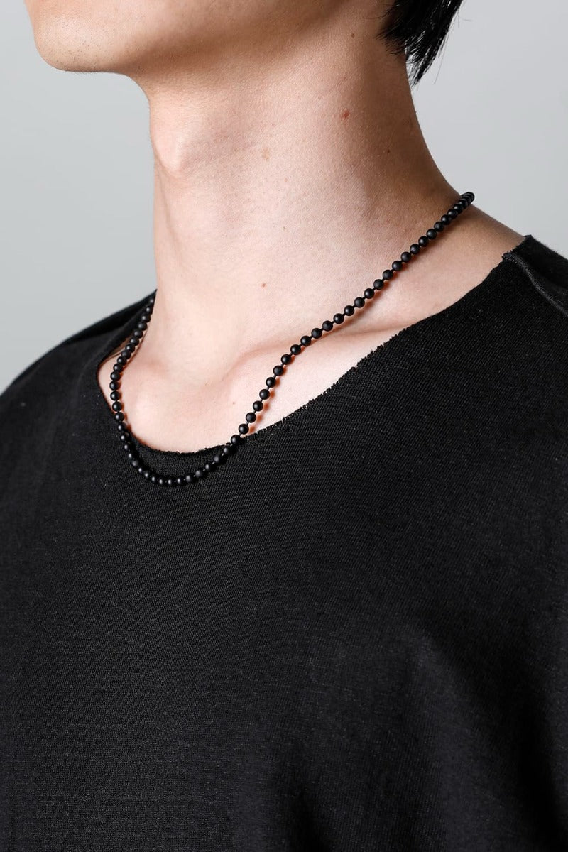 sa.0038SS23-Black | ball chain necklace. -S- regular Black