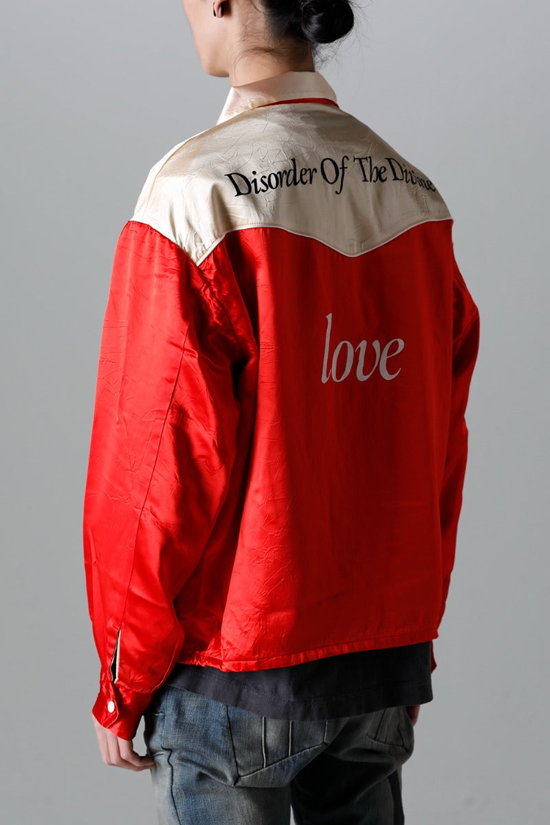 SAINT MICHAEL セントマイケル 23SS 日本製 Western Shirt Jacket ウエスタンシャツジャケット SM-S23-0000-070 L RED SAINT Mxxxxxx アウター【SAINT MICHAEL】約575cm着丈