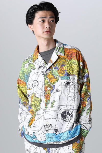 ©SAINT M×××××× × Dr. Woo WORLD MAP Pajama Shirt - SAINT Mxxxxxx