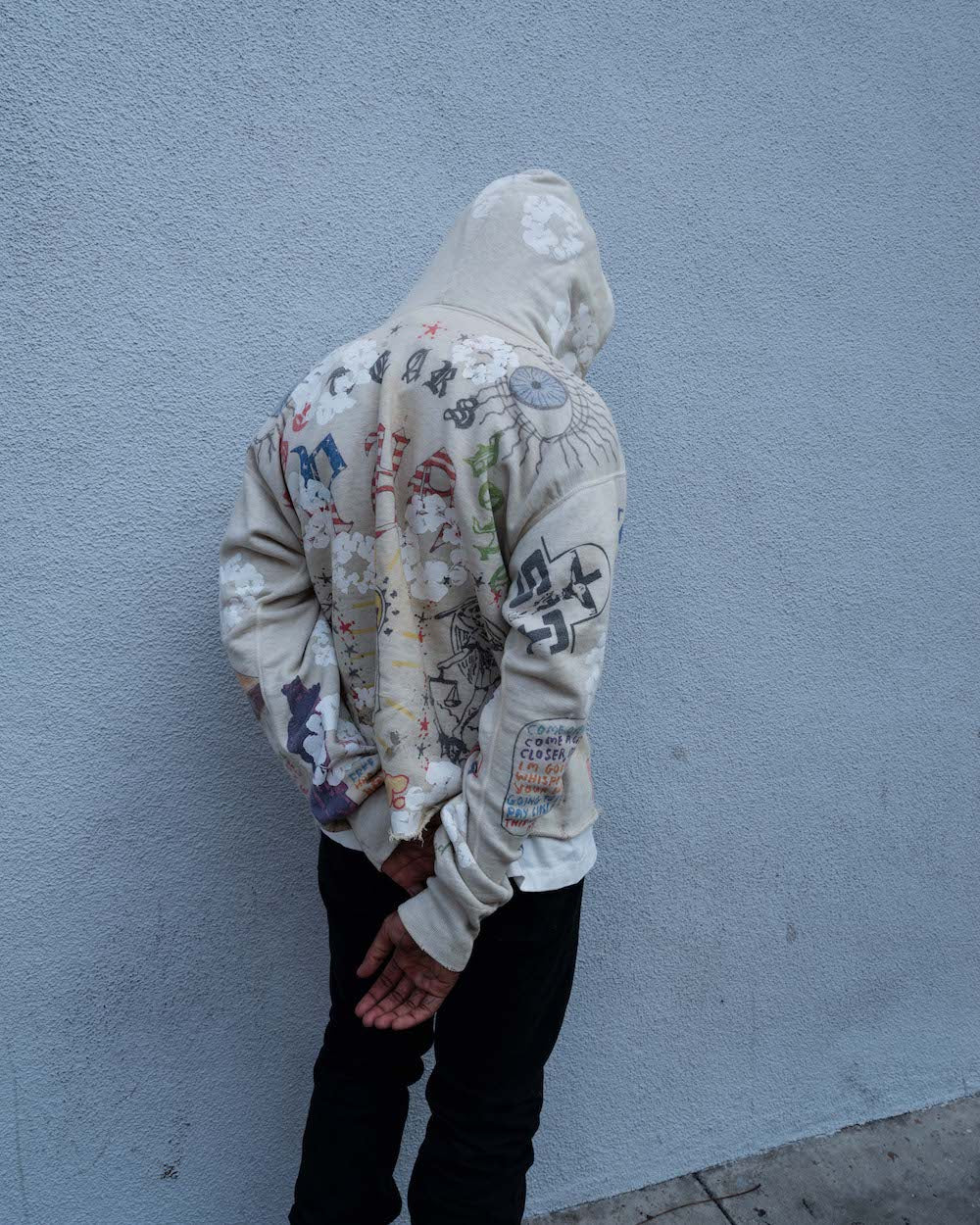 SAINT MICHAEL セントマイケル 22SS DENIM TEARS HOODIE GREENAFFITTI