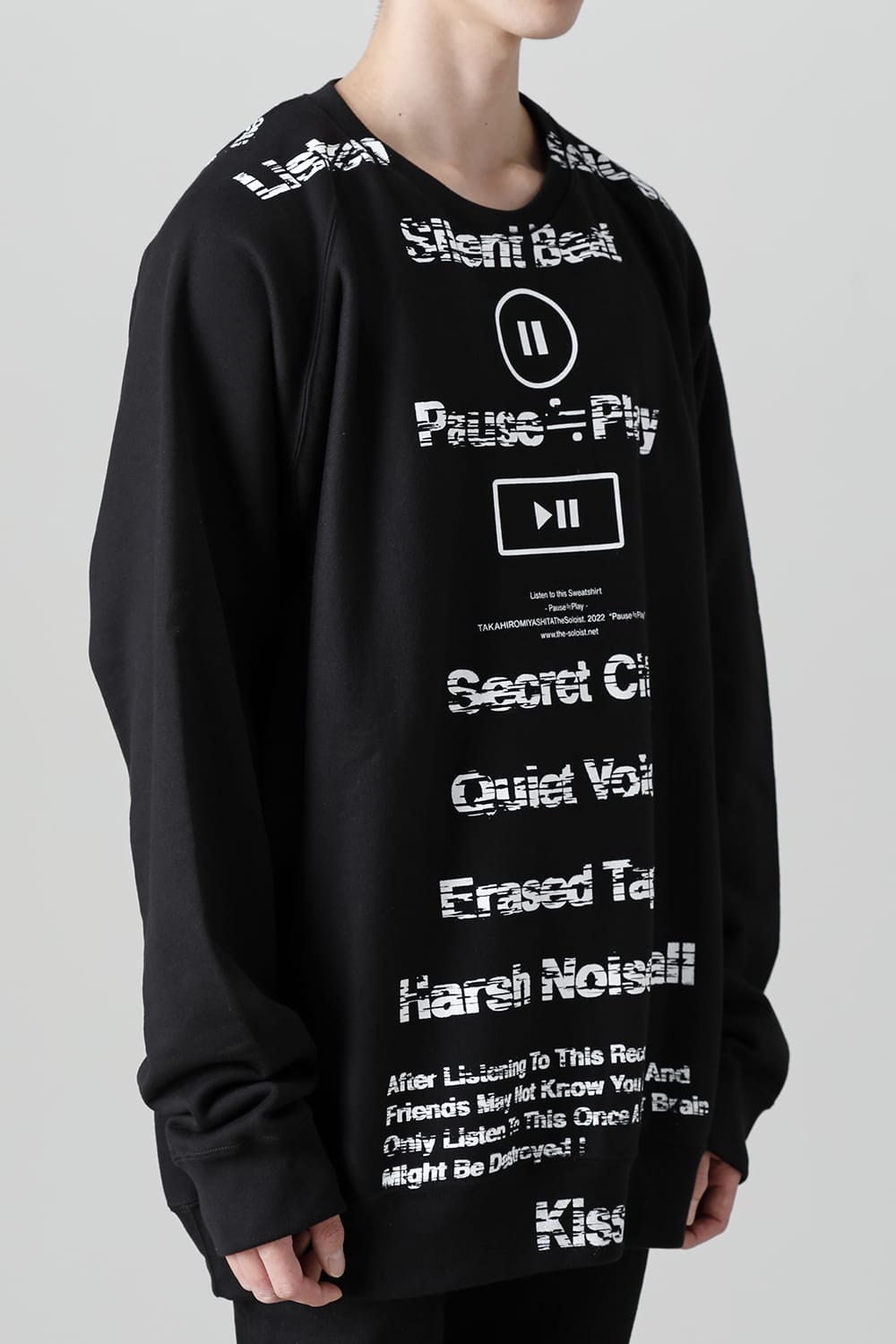 sc.0277 | oversized crew neck sweatshirt. (pause≒play 