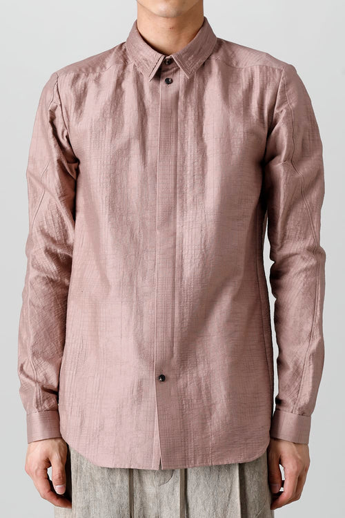 Shirt cotton / nylon Shadow jacquard  Pink Gray - DEVOA