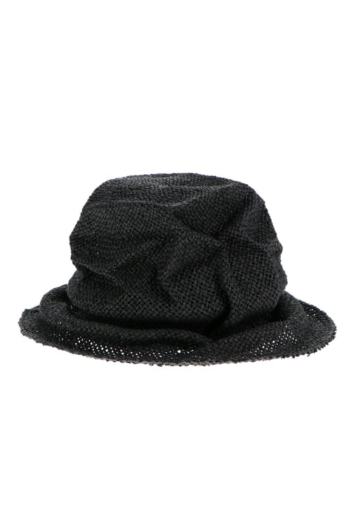 Paper Straw Hat Black - HORISAKI